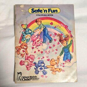 Vintage 1986 Care Bears Safe N Fun Coloring mini Book